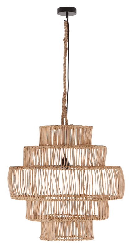 Plafondlamp van rattan