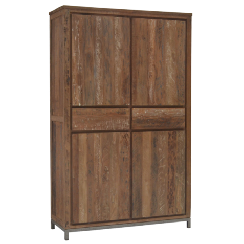 teakhouten garderobe kast
